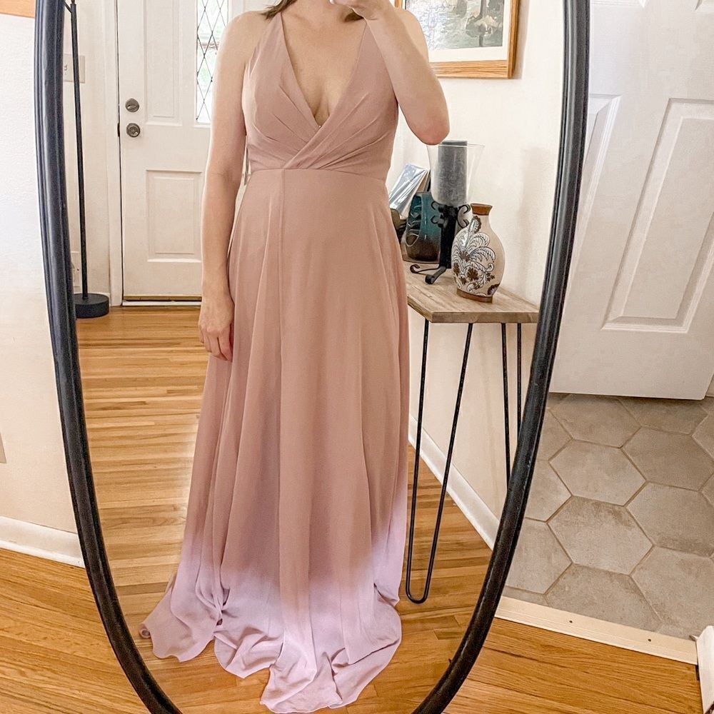 Jenny Yoo Collection Bridesmaid Chiffon Maxi Dress Blush